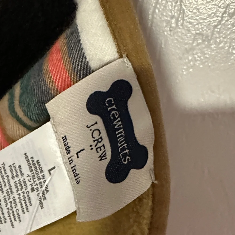 J. Crew CrewMutts Flannel Dog Jacket, Size L, NWT - Picture 4 of 5